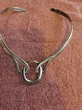 Source Unknown Silver Knot Collar Necklace